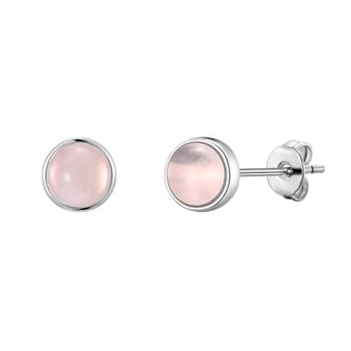 Philip Jones Rose Quartz Stud Earrings