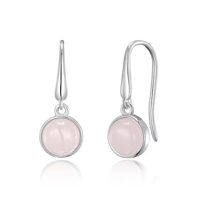 Philip Jones Rose Quartz Drop Earrings
