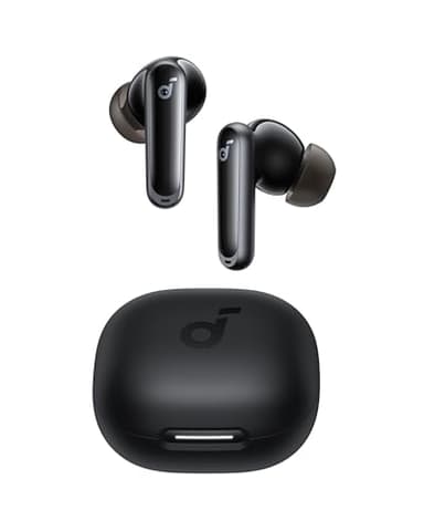 Soundcore P40i by Anker, Noise Cancelling Wireless Earbuds, Adaptive Noise Cancelling to Environments, Heavy Bass, 60H Playtime, 2-in-1 Case and Phone Stand, IPX5, Wireless Charging (Black)