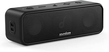 soundcore 3 by Anker, Bluetooth Speaker with Stereo Sound, Pure Titanium Diaphragm Drivers, PartyCast Technology, BassUp, 24H Playtime, IPX7 Waterproof, App, Custom EQ, Home, Outdoor, Beach