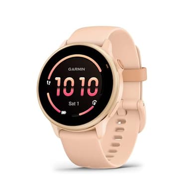 Garmin vívoactive 6, 42mm GPS smartwatch, AMOLED touchscreen, all-day health monitoring, personalised fitness features, advanced sleep coaching, Music, up to 11 days battery life, Pink Dawn