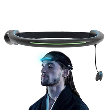 CHANGLKJ Brain Sensing Headband, Smart Biosensing Meditation Headband with Emotion Perception Light, Fit More Than 20 Apps, for Cognitive Support, Neurofeedback Training, Stress Management