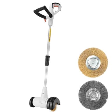 LIGO Electric Weed Sweeper 400W motor, 2pcs Weeder Brushes, Corded Patio Cleaner, Weeding Remover for Garden, Slabs, Driveway