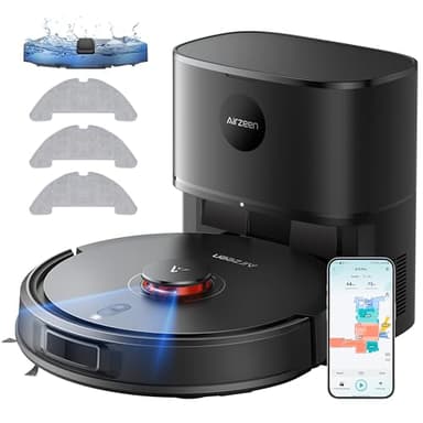 Robot Vacuum Cleaner with Mop, 8000Pa Self-Emptying Robot Vacuum and Mop, Laser Navigator with Smart Mapping Robot Hoover,180Min Runtime, Schedule, App Alexa Voice Control for Pet Hair/Carpet,Q10 Pro