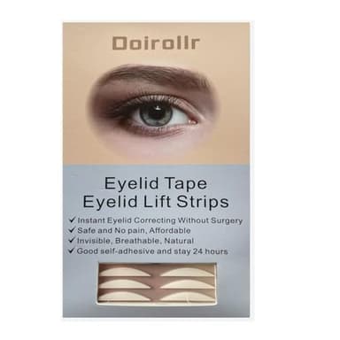 Doirollr 4MM Eyelid Tape Stickers,Invisible Eyelid Strips,Droopy Eyelid Lifter,Self-Adhesive Fiber Eyelid Correcting Strips for Droopy Hooded Mono-eyelids,320Count