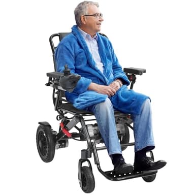 22 Kg Electric Wheelchairs Folding Lightweight,Electric Wheelchairs for Adults,Lightweight Wheelchairs for Adults with 500W Motors,150kg Capacity,12 Miles, (Black)
