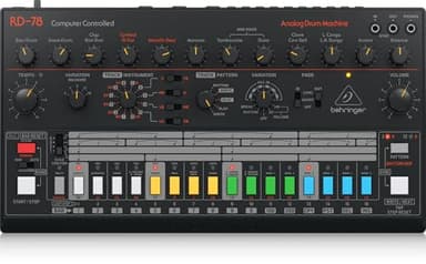 Behringer RD-78 Classic Analog Drum Machine with 15 Drum Sounds, 34 Rhythm Presets, 16-Step Sequencer for Music Production and Live Performance