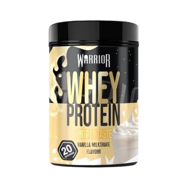 Warrior Whey Protein Powder 500g, 20 Servings – High Protein Shake Supplement for Muscle Growth, Recovery & Weight Loss – Low Sugar, Low Carb, Gluten Free Meal Replacement Shake – Vanilla Milkshake