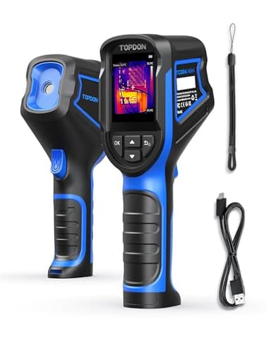 TOPDON TC004 Mini Thermal Imaging Camera, 240x240 IR Resolution Handheld Infrared Thermal Camera, 15H Battery Life, 25Hz,-20°C to 450°C, High/Low Temp Alert, for Home Maintenance, Leak/HVAC Inspection