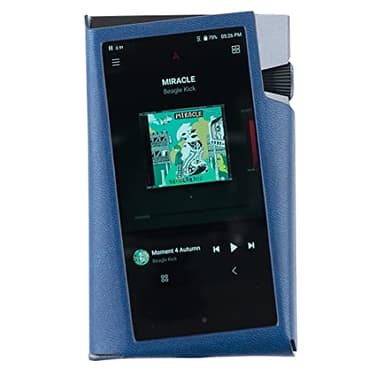 MITER CASE for Astell&Kern SR35, Hand Crafted Italy PU artificial Leather Cover for AK-SR35 (Navy)