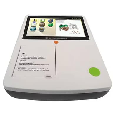ECG Machine, EKG Monitor, 12 Leads, 7-Inch Color Touchscreen, JPG/PDF Report, Automatic Measurement and Analysis