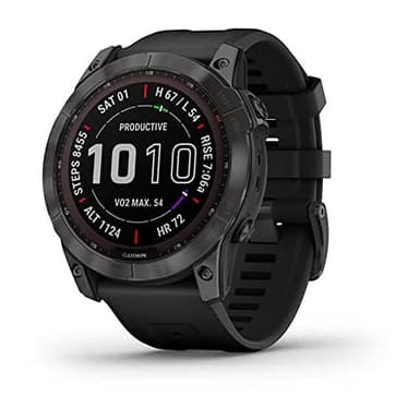Garmin Fenix 7X Sapphire Solar - Carbon Grey DLC Titanium - GPS Watch - 4.0cm Digital Display