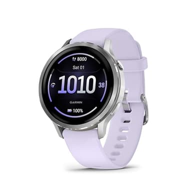 Garmin Venu 4 41mm - GPS Smartwatch, AMOLED Touchscreen, 24/7 Advanced Health & Fitness, 80+ sports apps, Flashlight, ECG app, Sleep Tracking,Fitness coach,up to 10 days battery life,Silver/Periwinkle