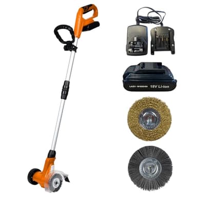 Ark Mat Lazy-Weeder Cordless Weed Remover Brush Tool - Moss Patio Block Paving Cleaner - Lightweight 2kg - Battery and Charger Included (Lazy-Weeder Tool)