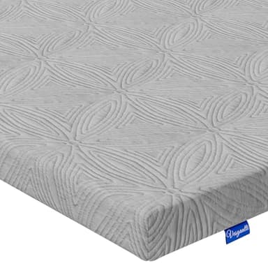 Vesgantti Mattress Topper for Single Bed, Gel Memory Foam Mattress Topper for Cool Sleep & Back Pain Relief, with Washable Cover & Corner Elastic Straps, CertiPUR-US Certified, 90x190x7.5cm