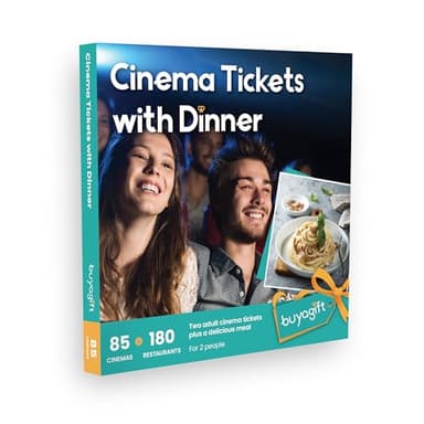Buyagift Cinema Tickets & Dinner Experience Gift Box for 2 – 85 Cinemas & 180 Restaurants in the UK